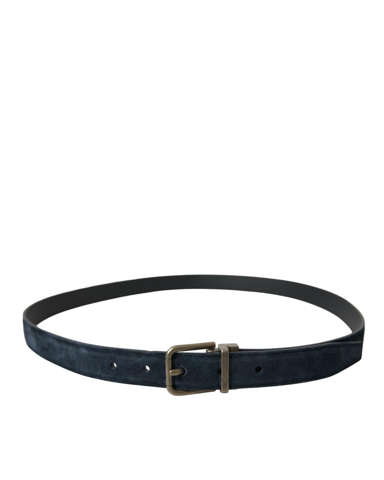 Dolce & Gabbana Suede Leather Metal Buckle Belt