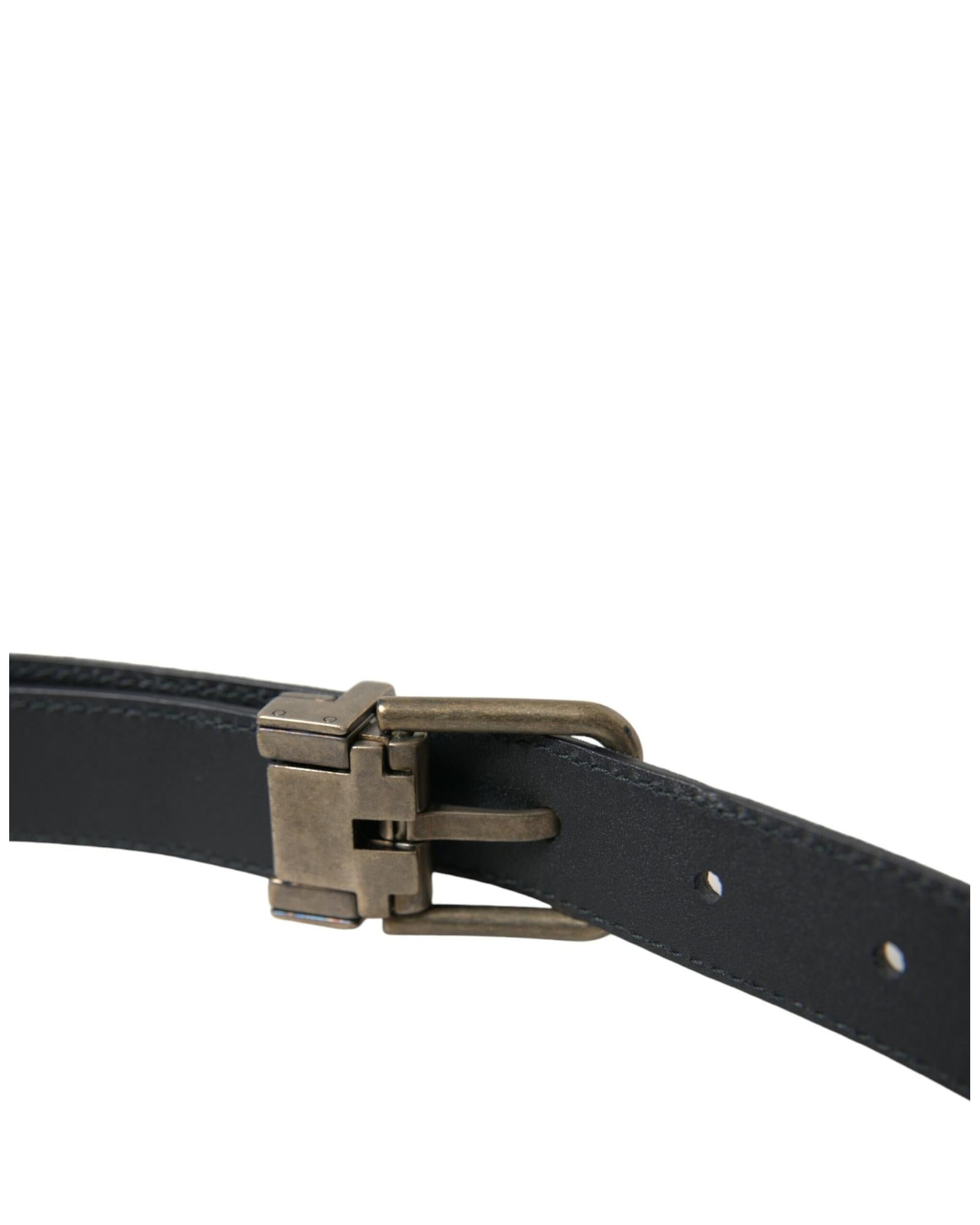 Dolce & Gabbana Suede Leather Metal Buckle Belt