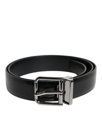 Dolce & Gabbana Leather Belt Buckle Men Black 85 Black