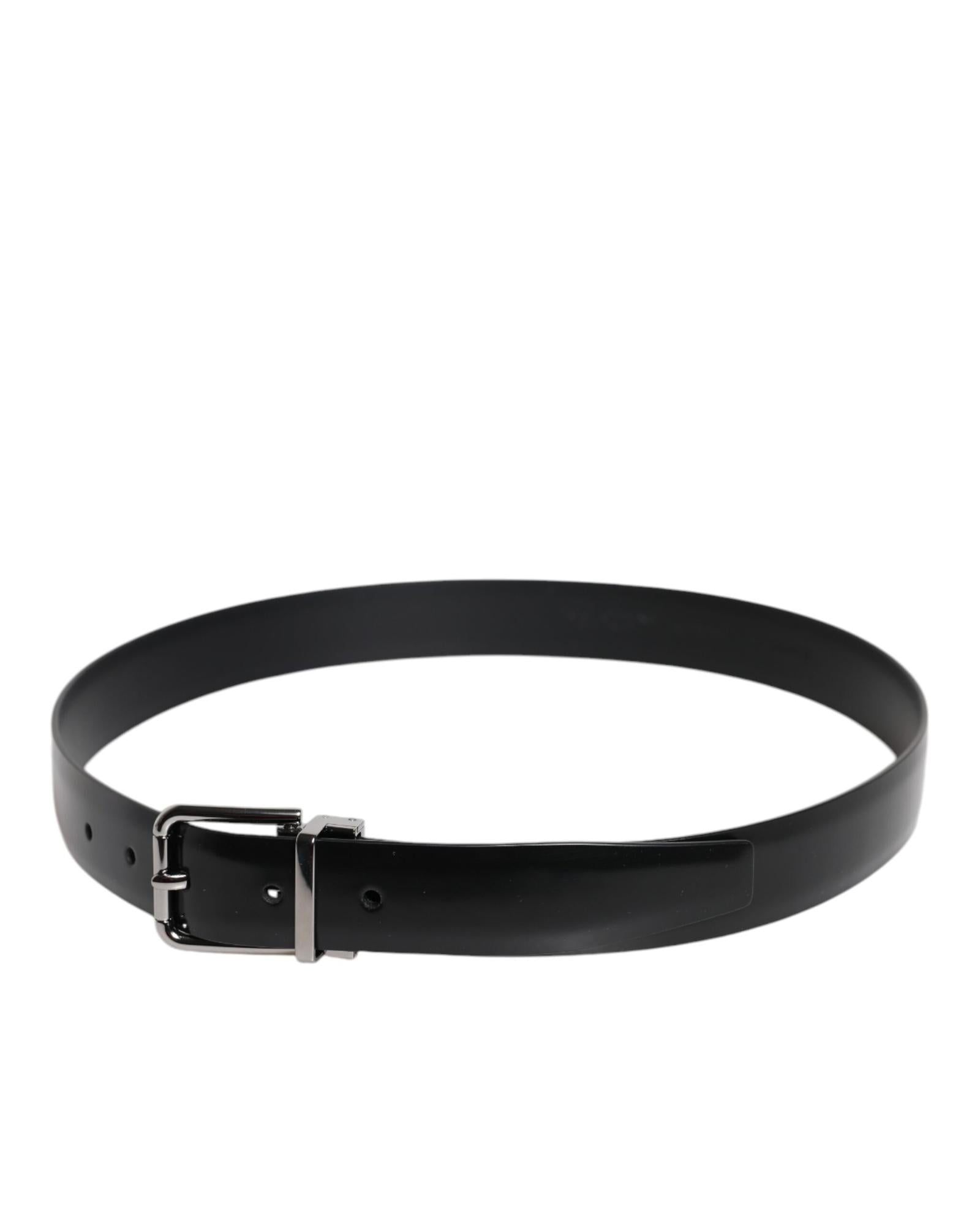 Dolce & Gabbana Leather Belt Buckle Men Black
