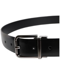 Dolce & Gabbana Leather Belt Buckle Men Black
