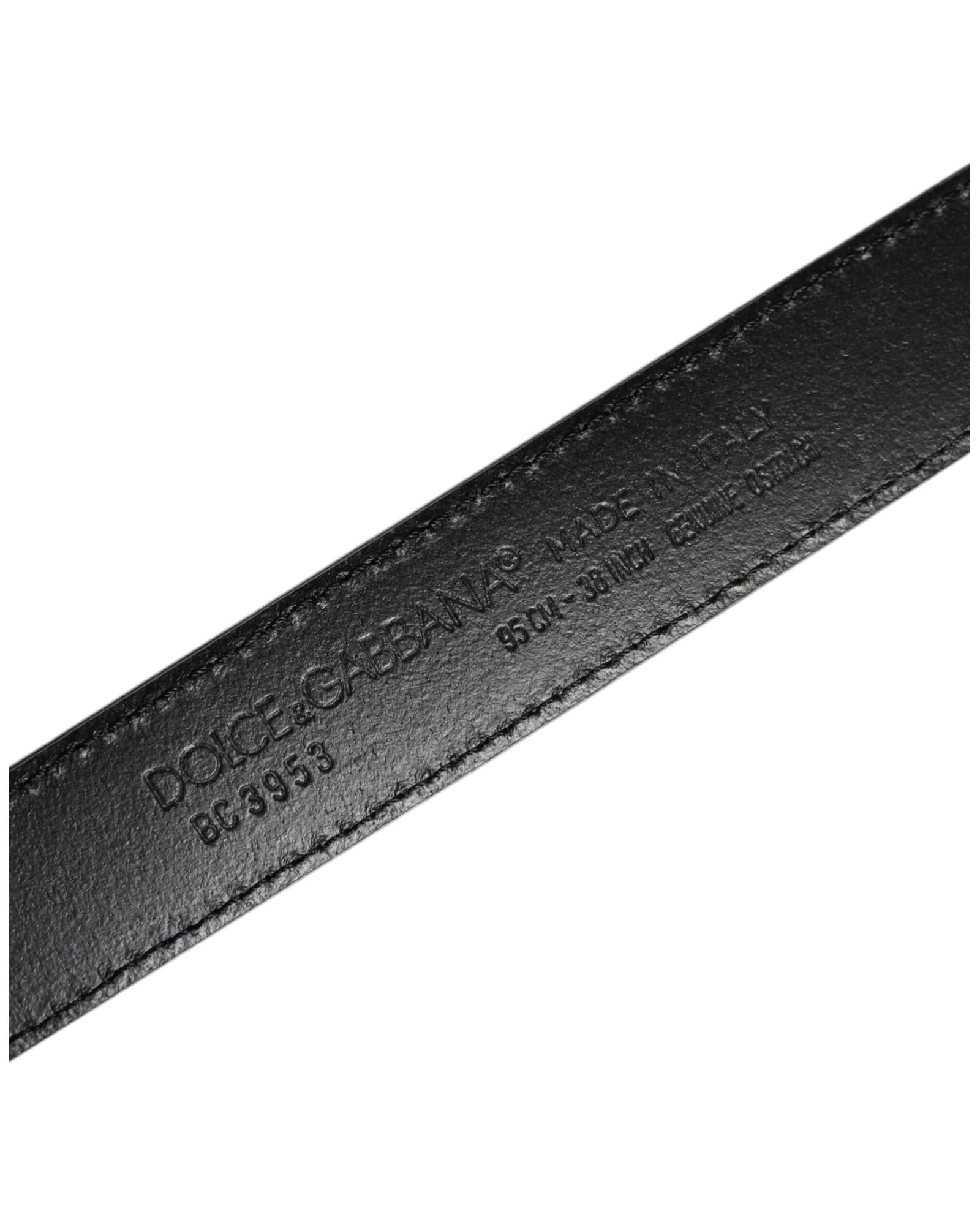 Dolce & Gabbana Ostrich Leather Belt Gunmetal Buckle Men Green