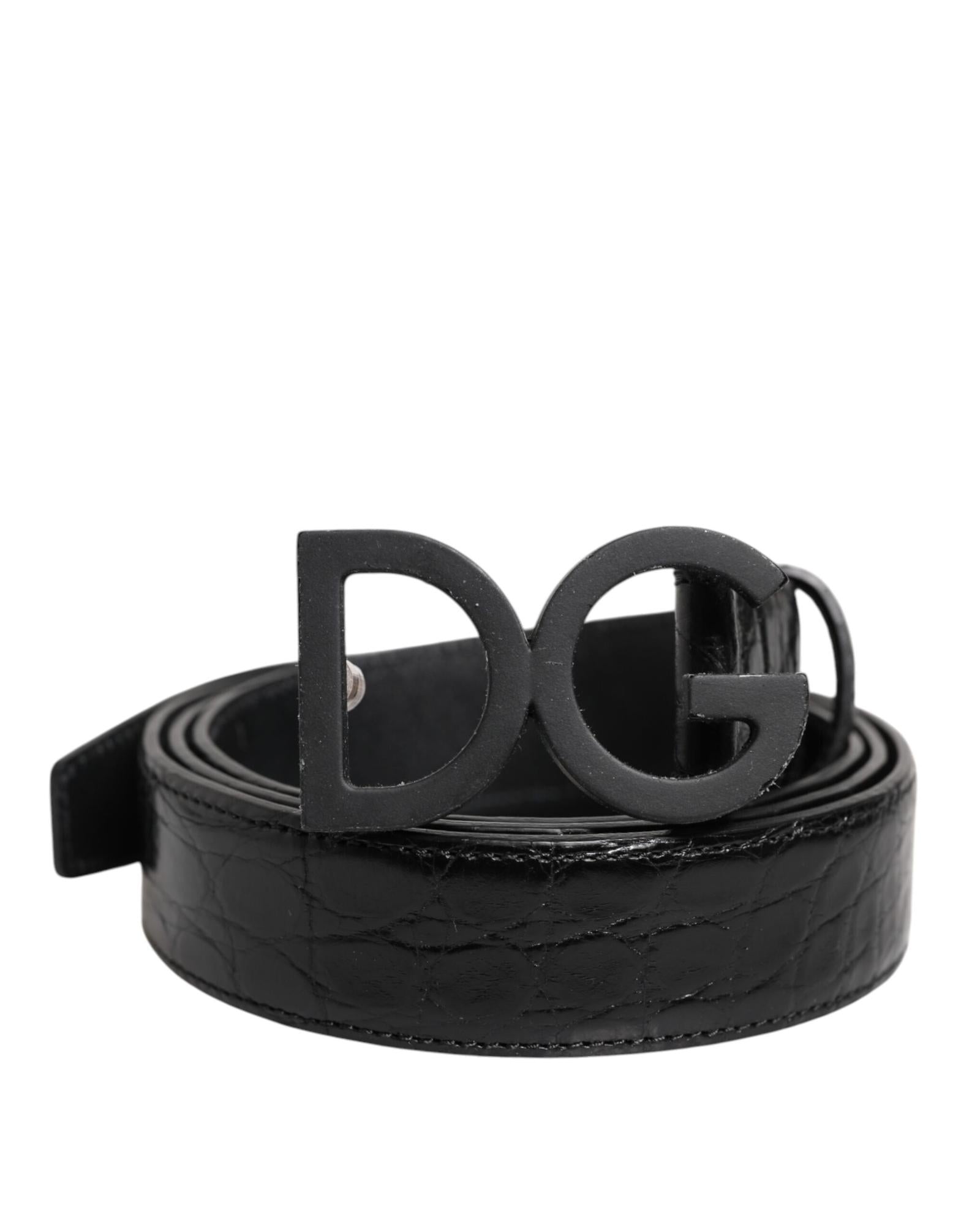 Dolce & Gabbana Belt With DG Buckle Men Black Belts