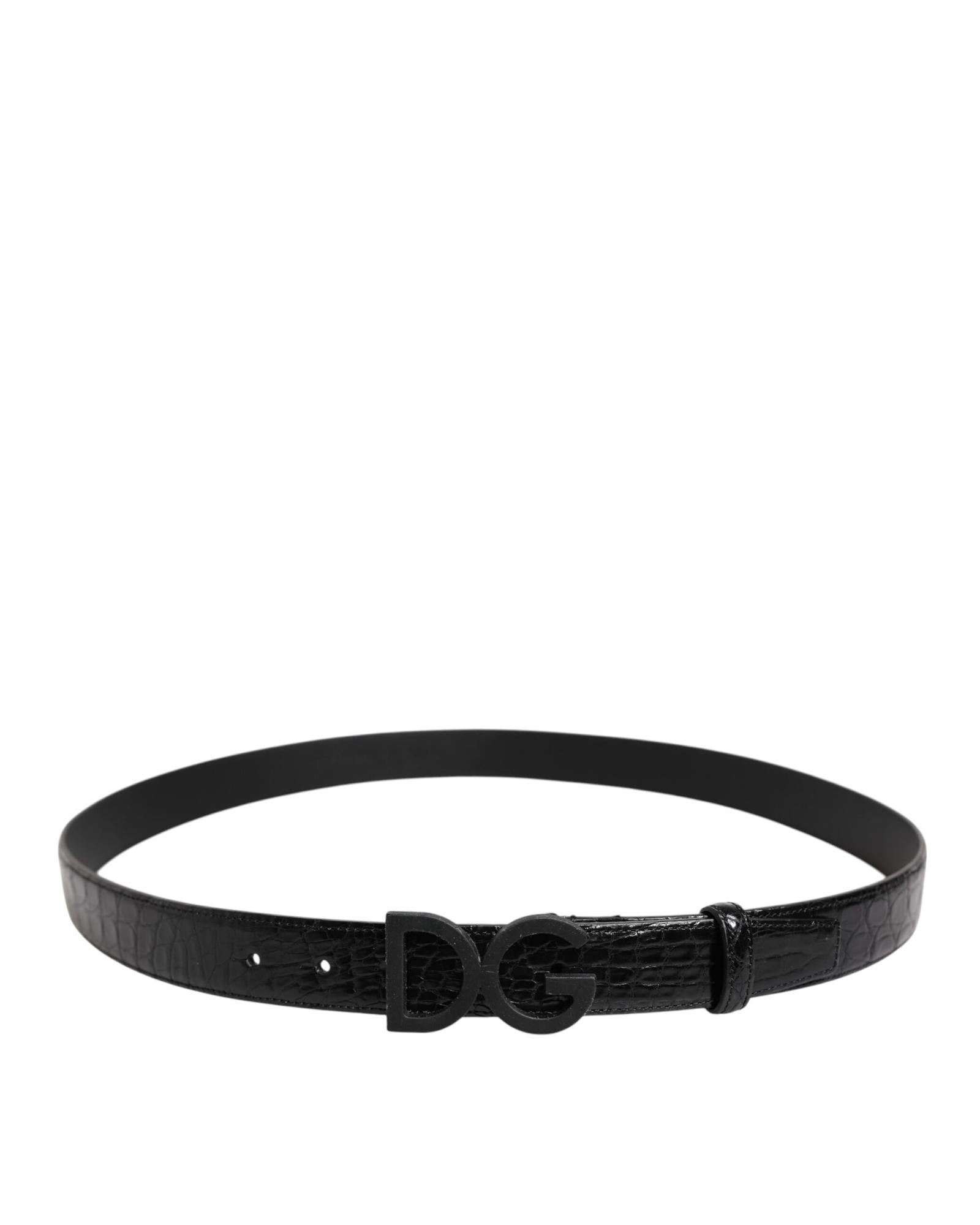 Dolce & Gabbana Belt With DG Buckle Men Black Belts