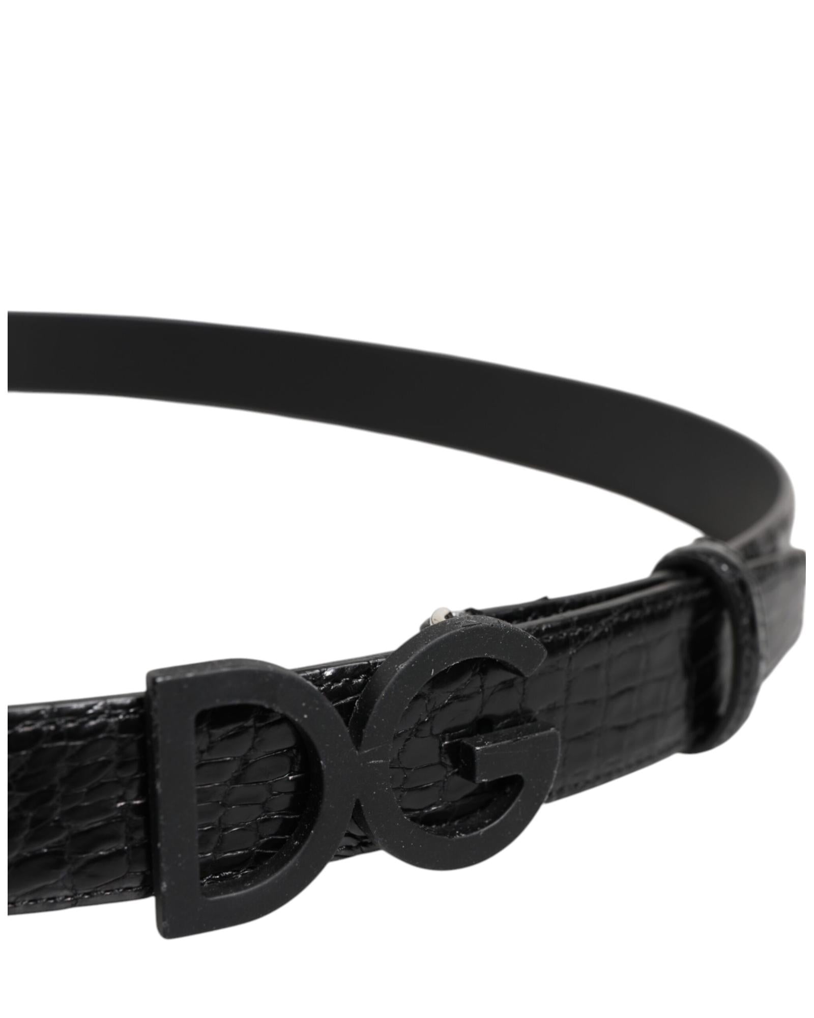 Dolce & Gabbana Belt With DG Buckle Men Black Belts