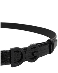 Dolce & Gabbana Belt With DG Buckle Men Black Belts
