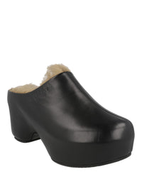 Givenchy Givenchy Womens G Clogs In Leather And Faux Fur