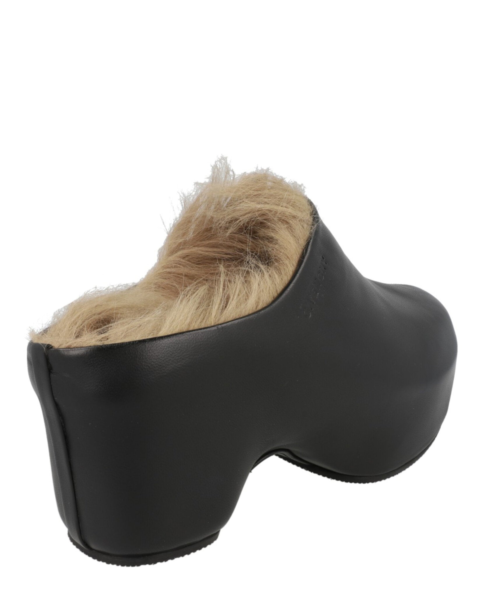 Givenchy Givenchy Womens G Clogs In Leather And Faux Fur