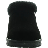 Womens Faux Fur Lined Suede Loafer Slippers