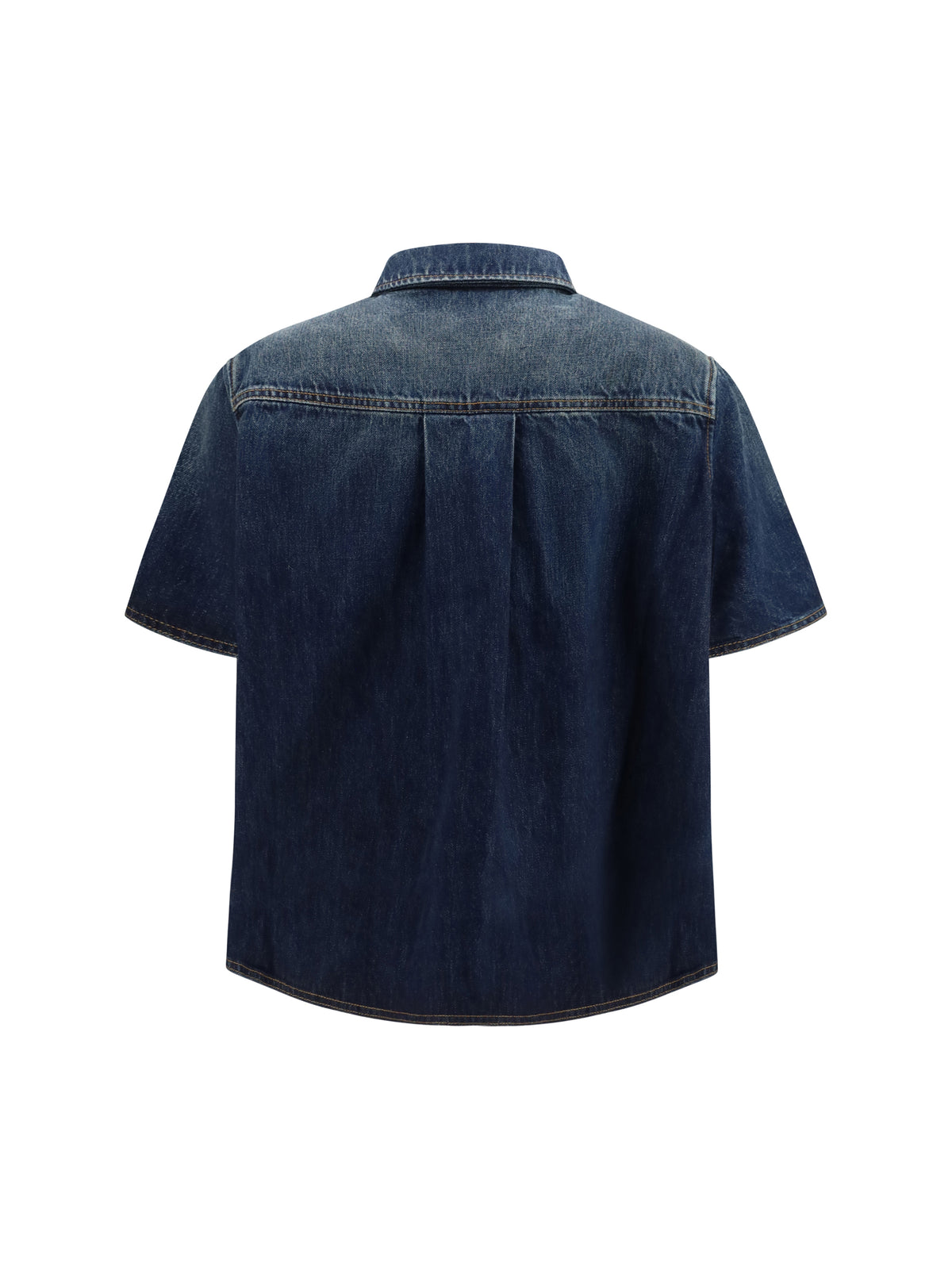 Loewe Women Short Sleeve Denim Trapeze Shirt