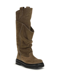 The Attico Women La Passeggiata Suede Boots