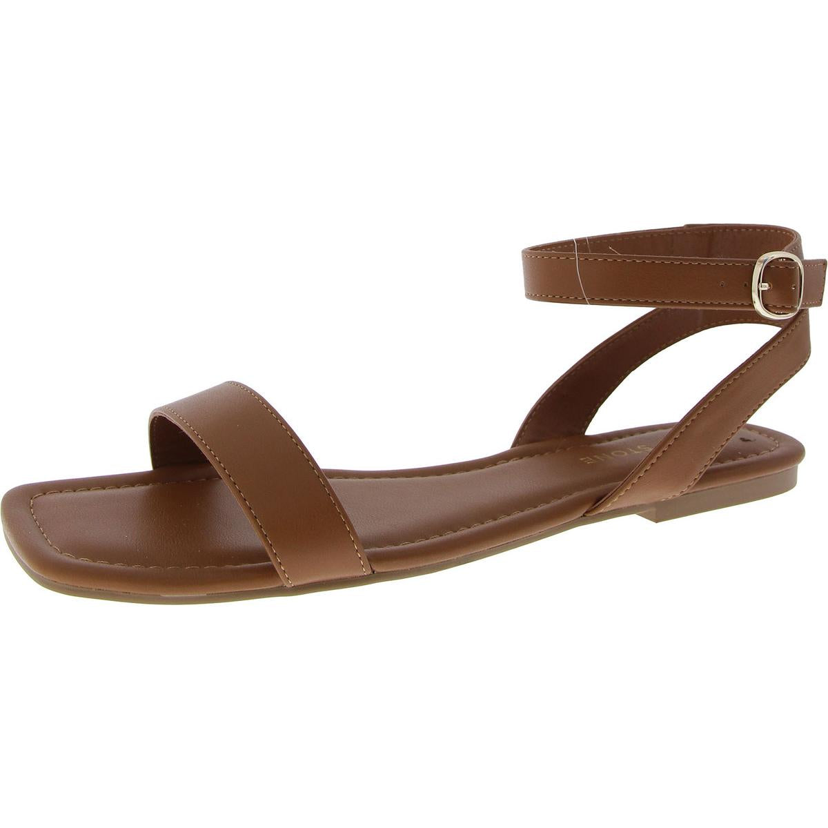 Womens Comfort Insole Faux Leather Slingback Sandals