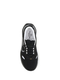 Valentino Garavani Men Demivee Mesh And Suede Sneakers