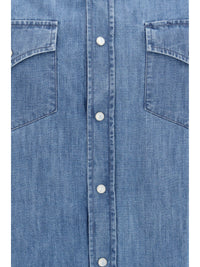 BRUNELLO CUCINELLI Brunello Cucinelli Men Easy Fit Lightweight Denim Shirt