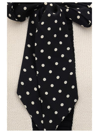Valentino Women Open Polka-Dot Bow Cardigan