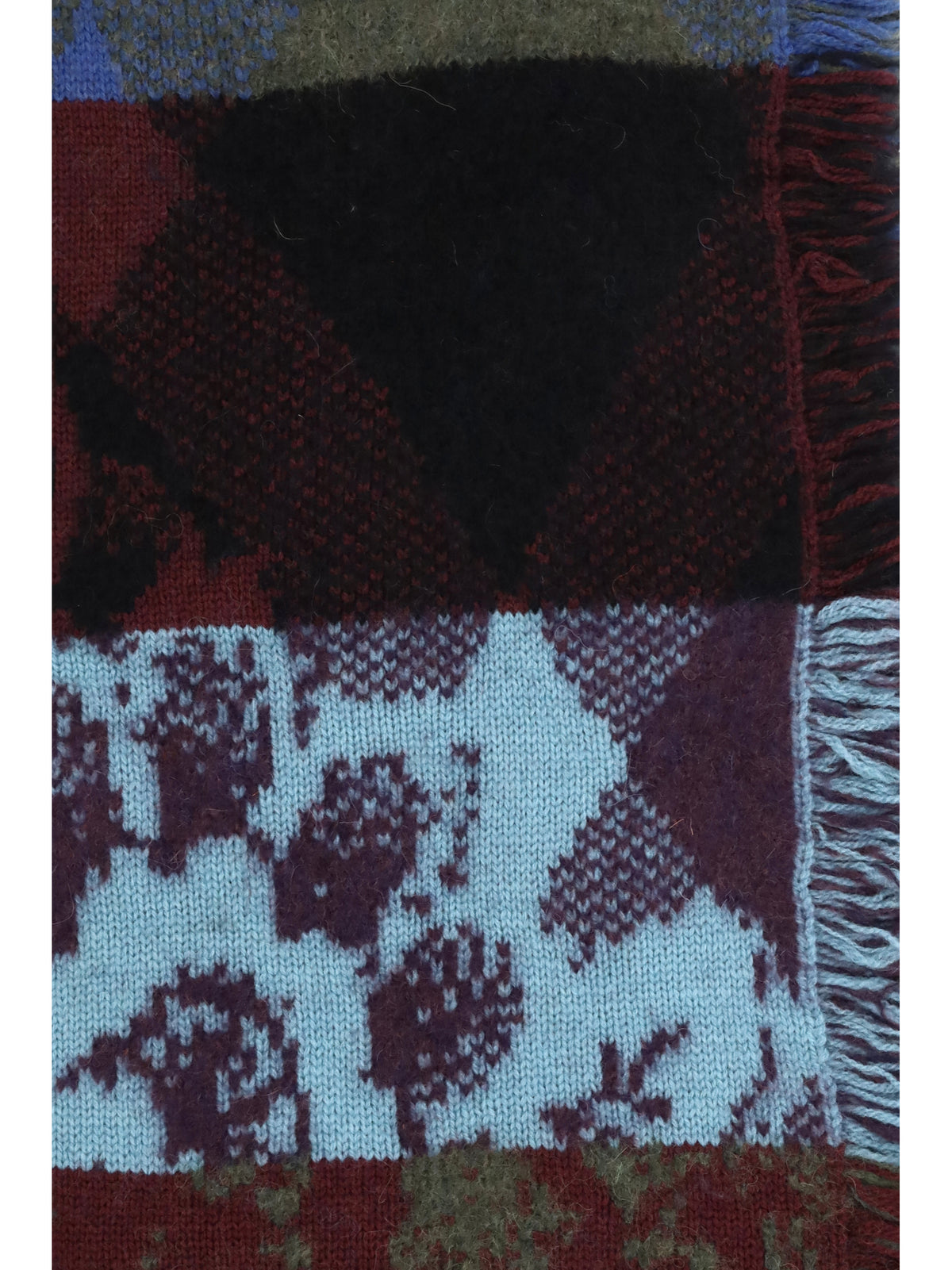 DRIES VAN NOTEN Dries Van Noten Men Mixed Print Fringed Scarf
