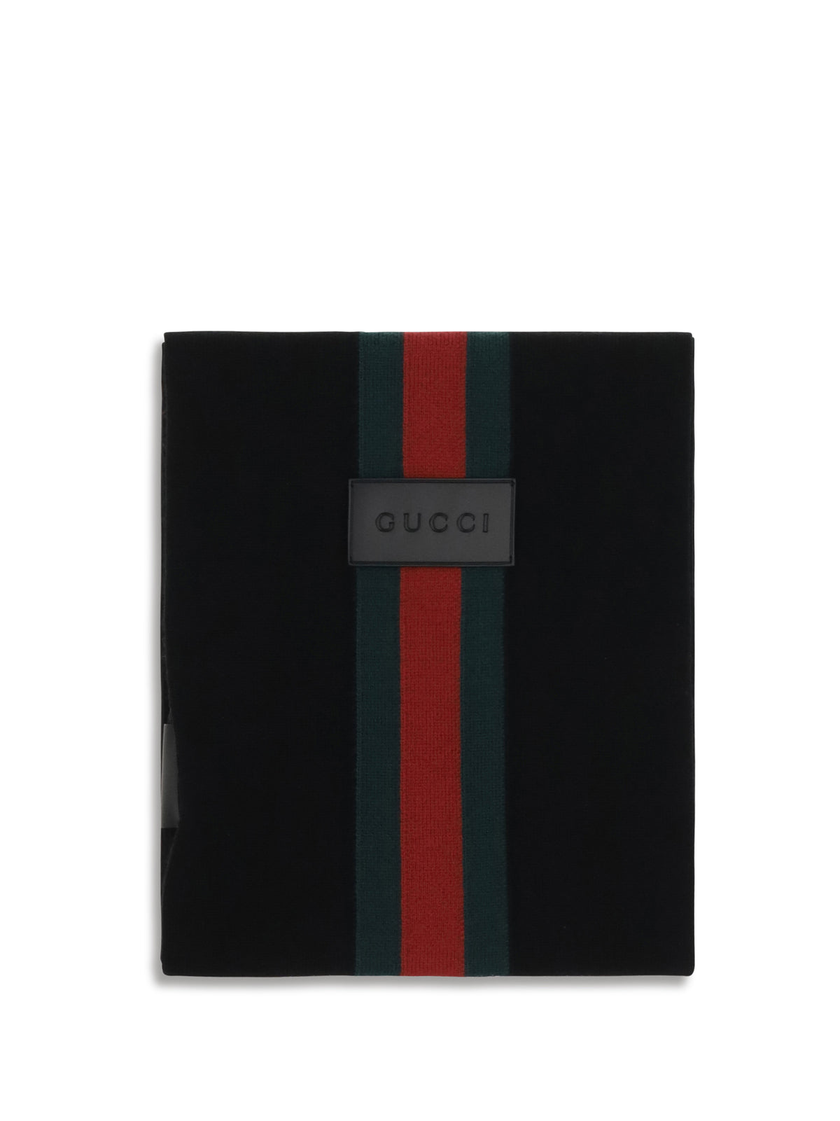 Gucci Men Wool Scarf With Web Stripe