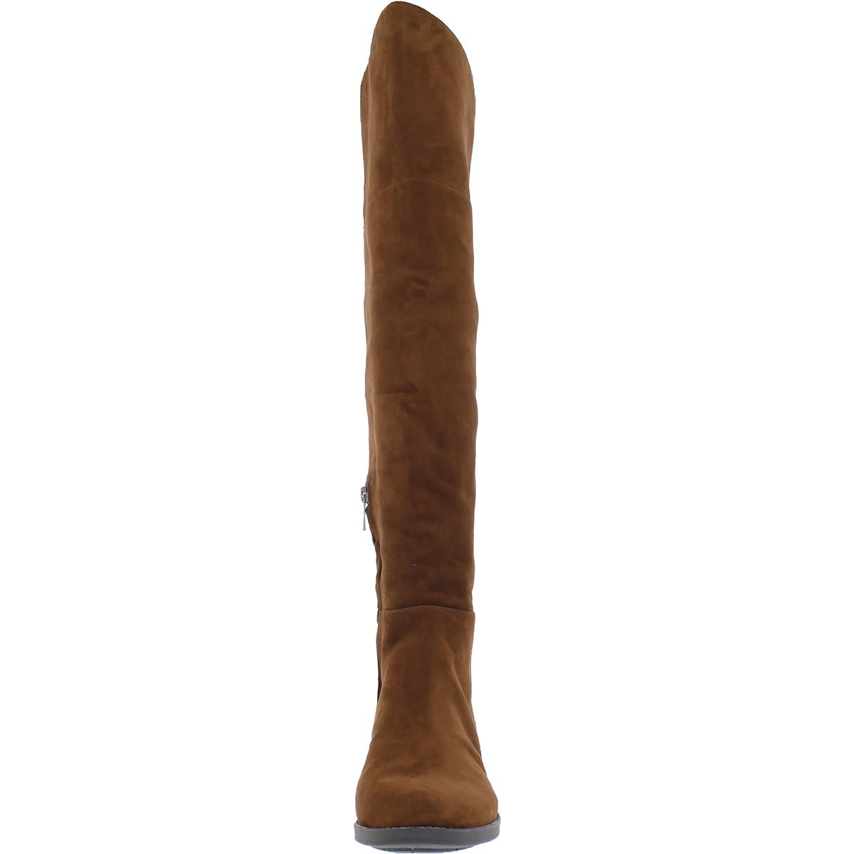 Pam Womens Zipper Ribbed Knit Over-The-Knee Boots