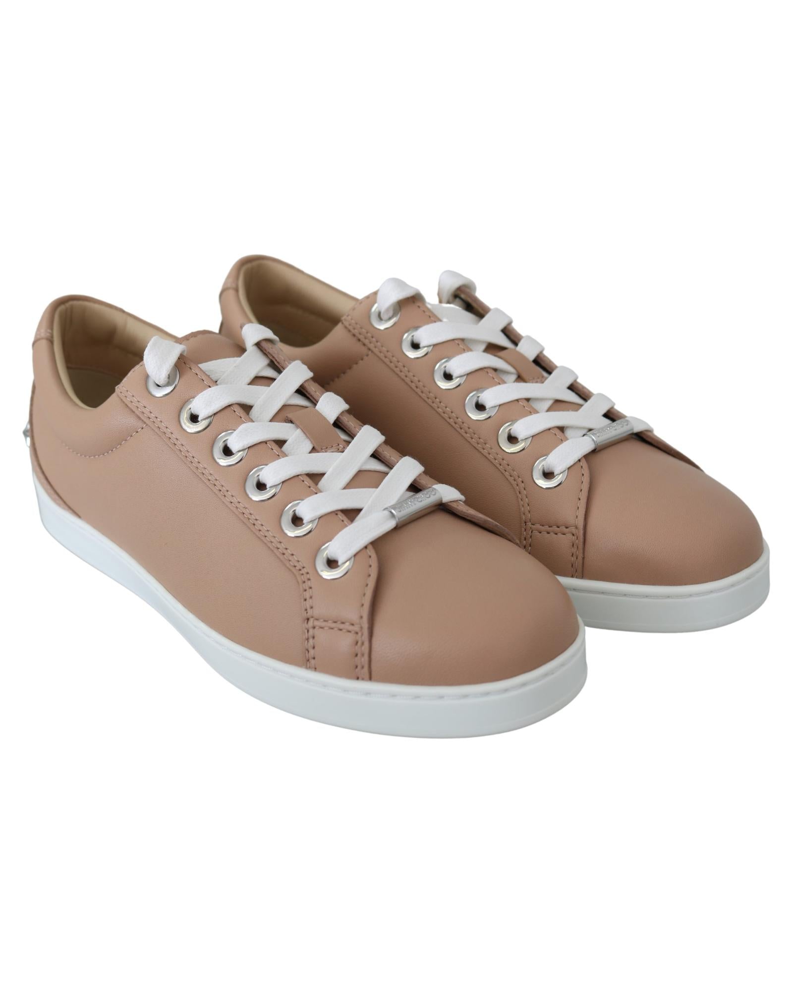 Jimmy Choo Pink Leather Sneakers