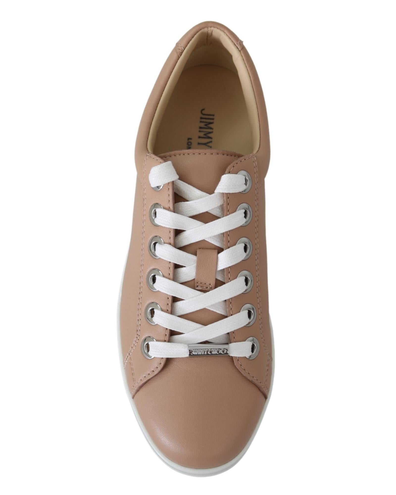 Jimmy Choo Pink Leather Sneakers