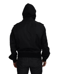 Dolce & Gabbana Hooded Bomber Jacket for Men - Black