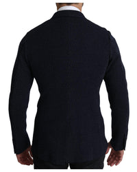 Dolce & Gabbana Dark Dotted Double Breasted Coat Blazer