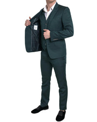 Dolce & Gabbana Green Patterned Suit for Men