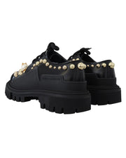 Dolce & Gabbana Embellished Leather Trekking Derby Shoes