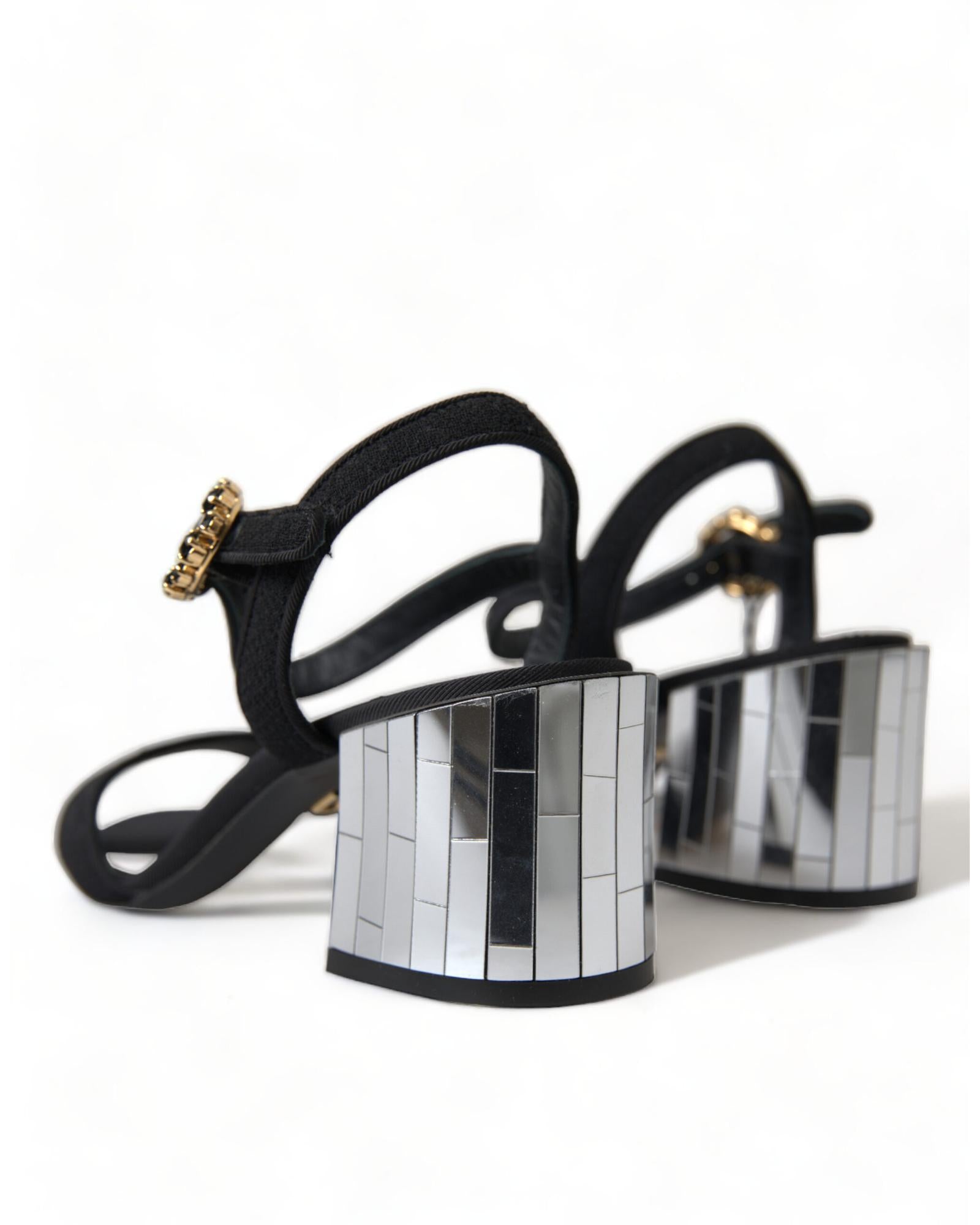 Dolce & Gabbana Mirror Block Heel Sandals