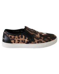 Dolce & Gabbana Leopard Print Slip-On Sneakers for Women