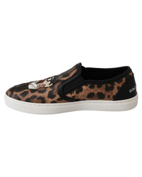 Dolce & Gabbana Leopard Print Slip-On Sneakers for Women