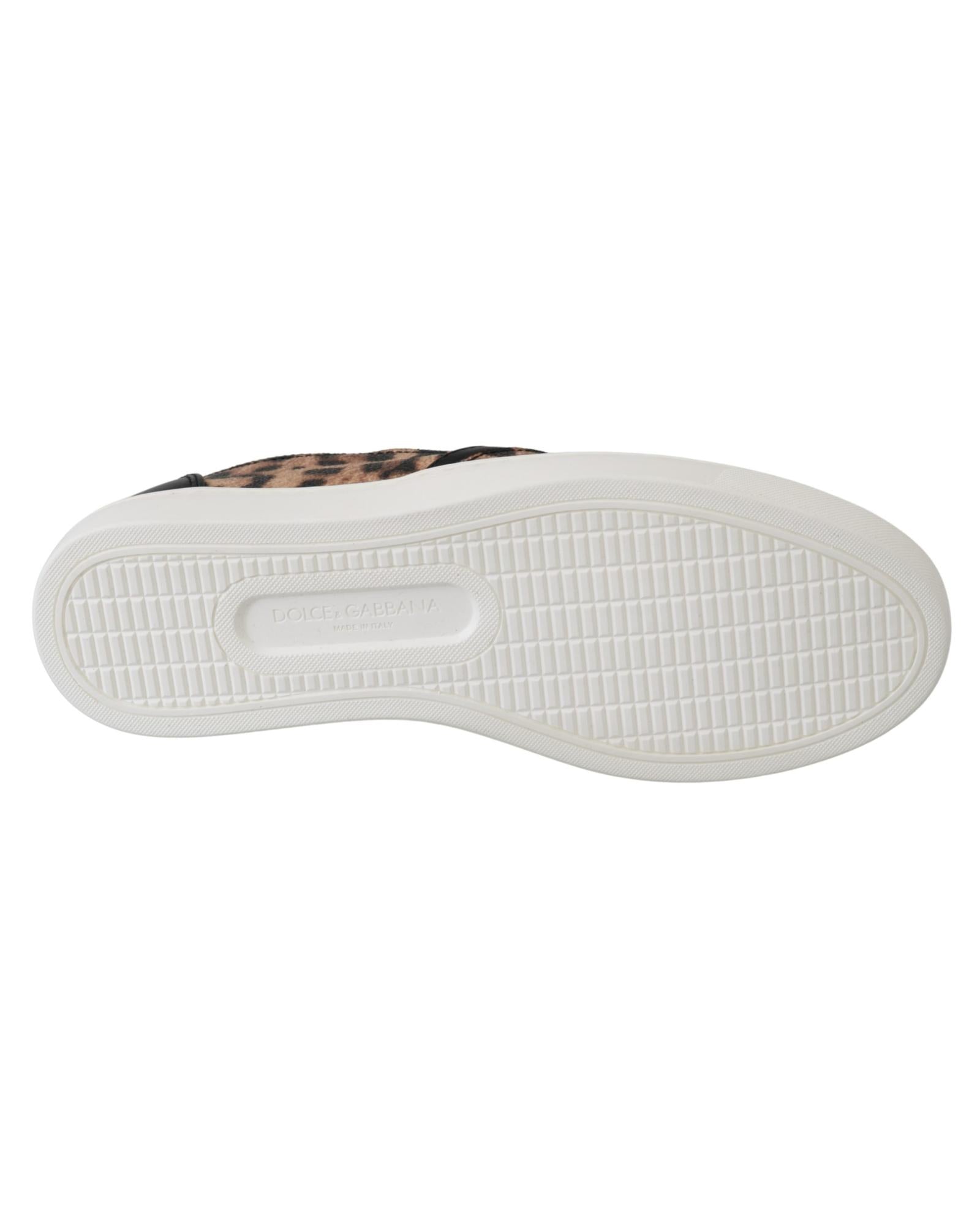 Dolce & Gabbana Leopard Print Slip-On Sneakers for Women