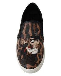Dolce & Gabbana Leopard Print Slip-On Sneakers for Women
