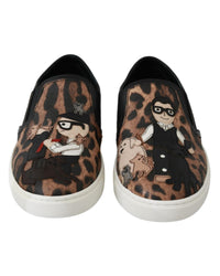 Dolce & Gabbana Leopard Print Slip-On Sneakers for Women