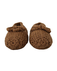 Dolce & Gabbana Wool Knit Slip On Ballerina Flats