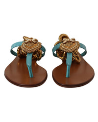 Dolce & Gabbana Leather Heart Embellished Flats2