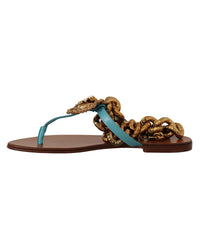 Dolce & Gabbana Leather Heart Embellished Flats5