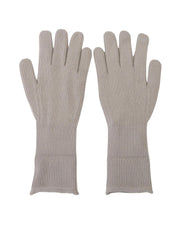 Dolce & Gabbana Gray Cashmere Winter Gloves