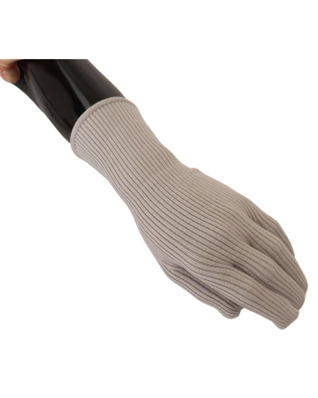 Dolce & Gabbana Gray Cashmere Winter Gloves