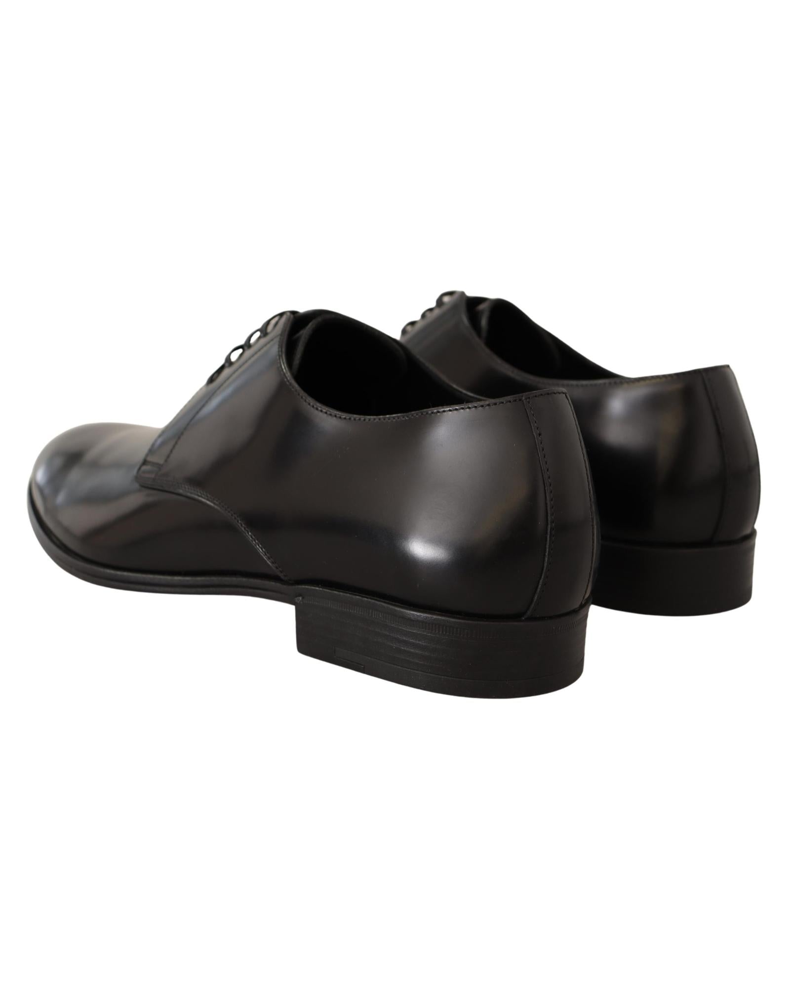 Dolce & Gabbana  Men's Black Leather Lace-Up Oxford Shoes
