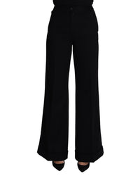 Dolce & Gabbana Wide Leg Trousers in Black