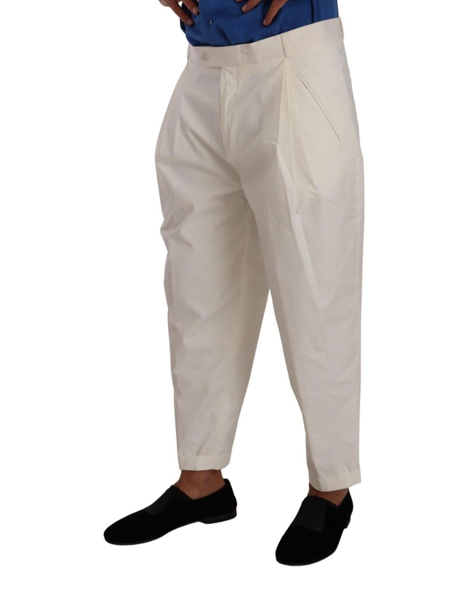 Dolce & Gabbana  Men's Pleated Trousers White
