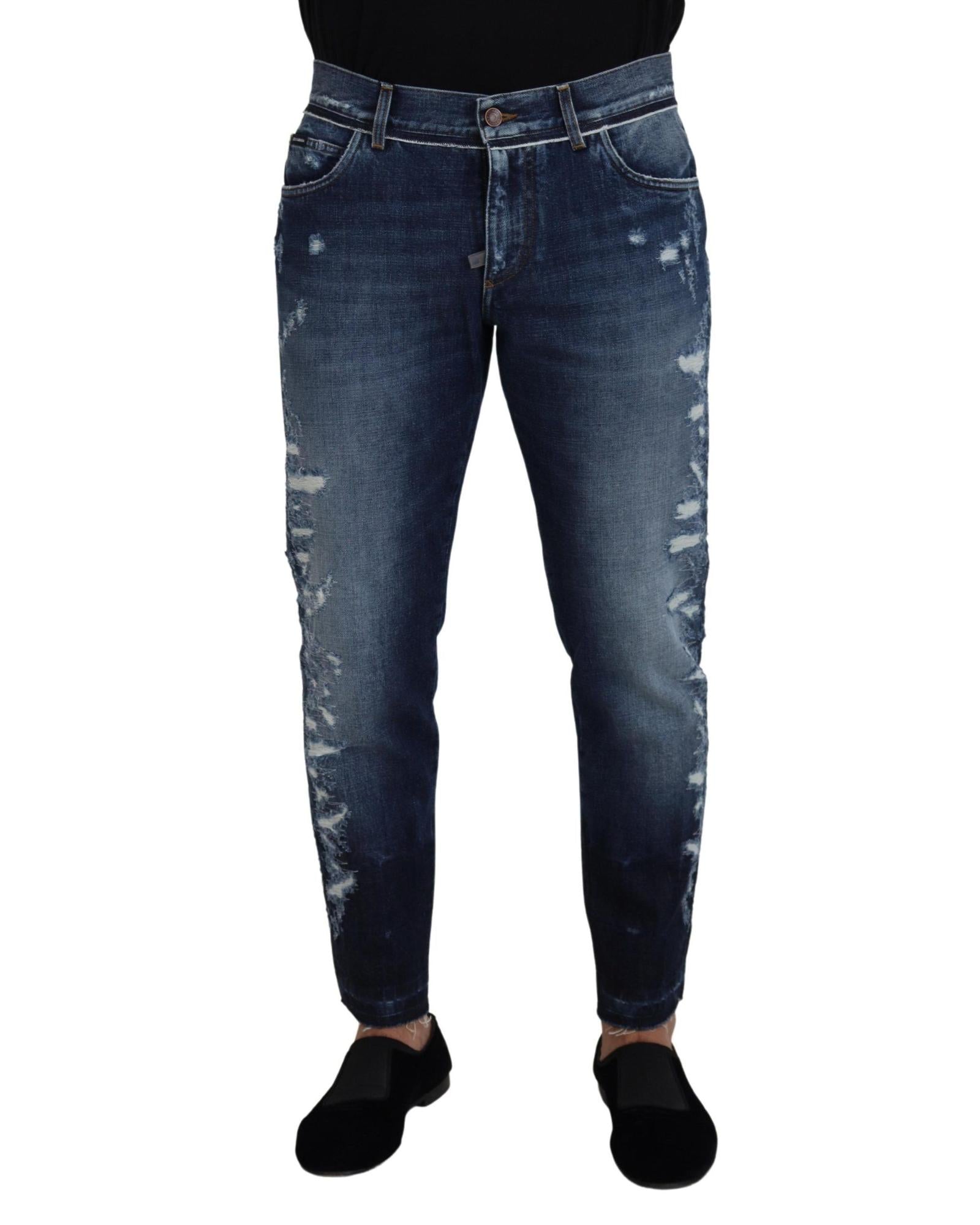 Dolce & Gabbana Men's Slim Fit Ripped Jeans