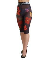 Dolce & Gabbana Floral Mesh Leggings Black