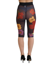 Dolce & Gabbana Floral Mesh Leggings Black