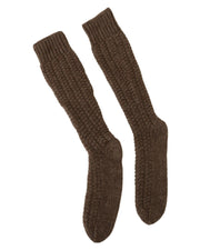 Dolce & Gabbana Wool Knit Calf Long Socks