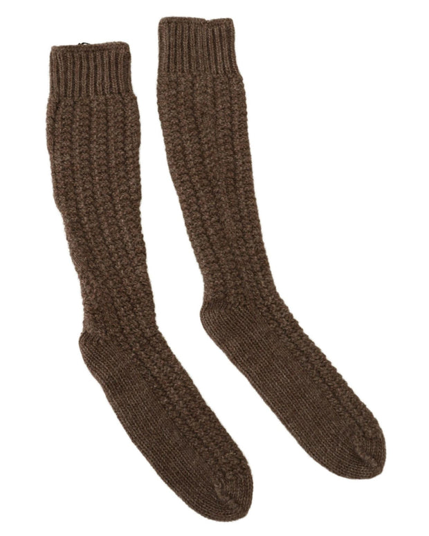 Dolce & Gabbana Wool Knit Calf Long Socks