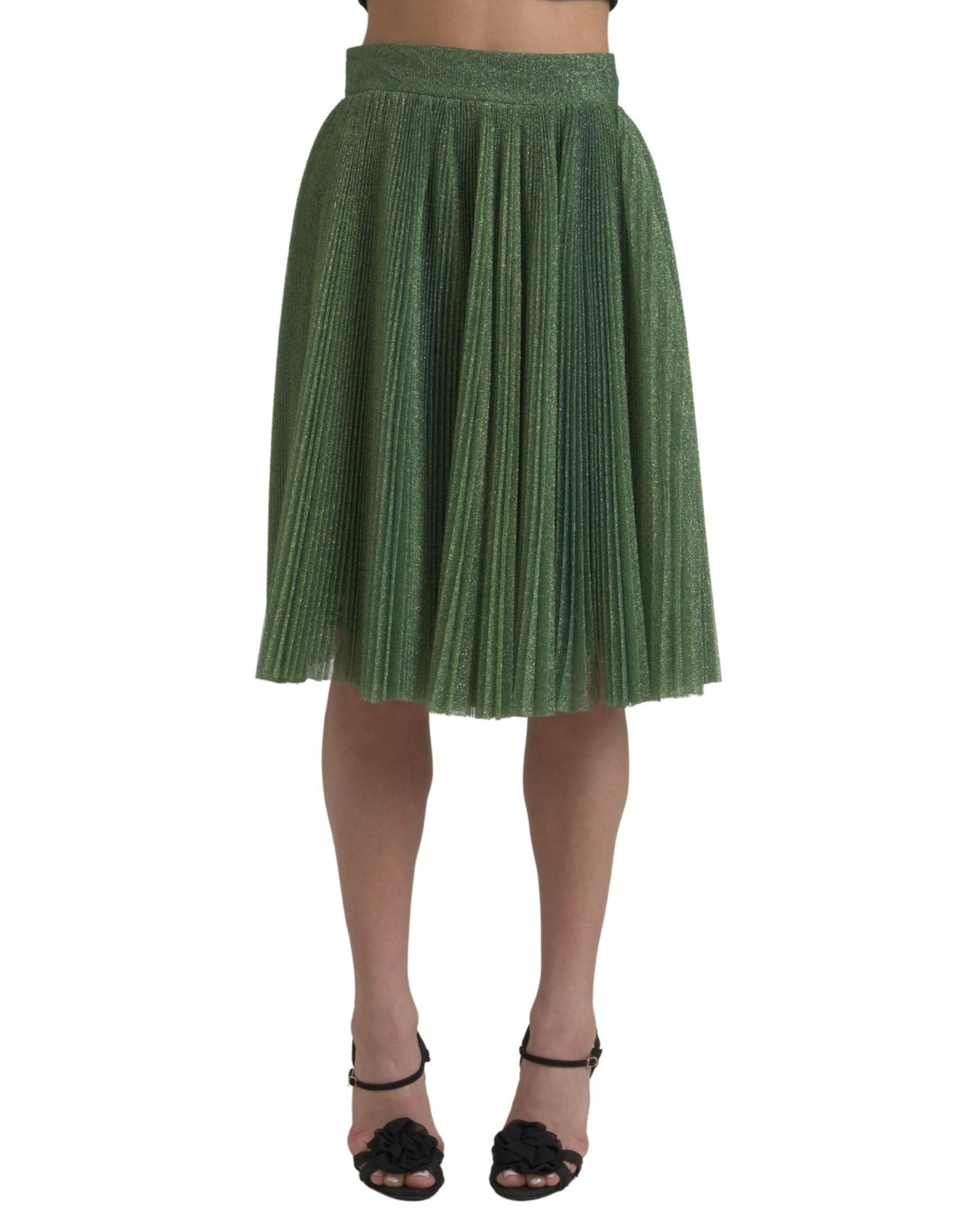 Dolce & Gabbana  Women's Green Pleated Skirt