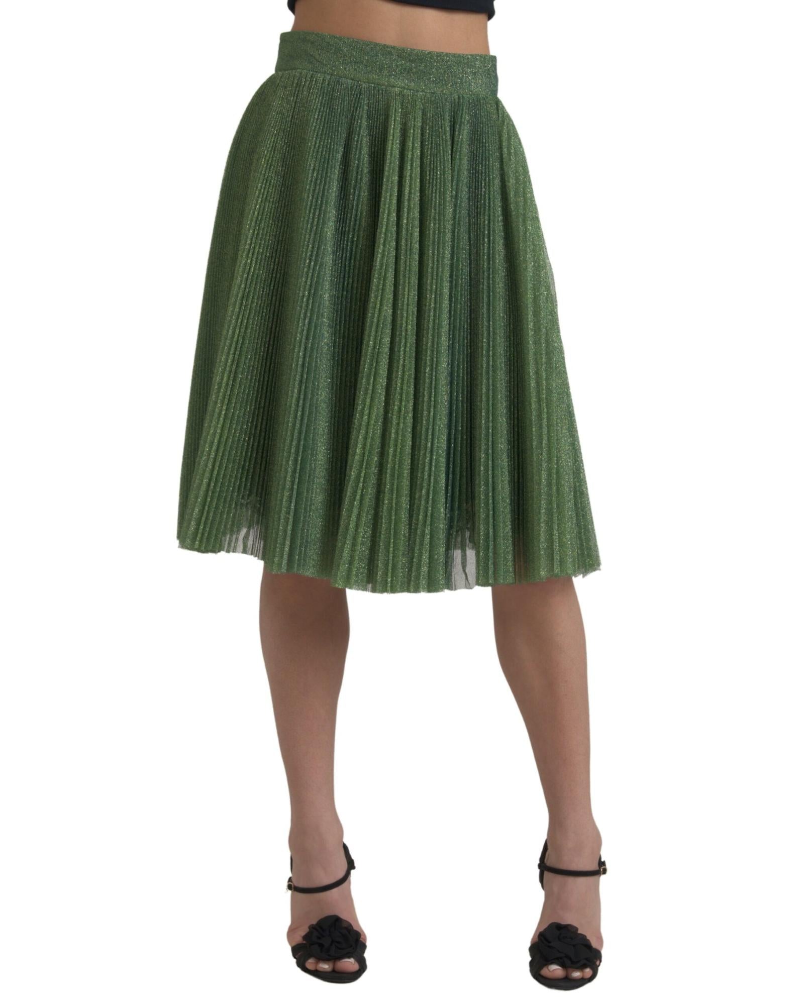 Dolce & Gabbana  Women's Green Pleated Skirt