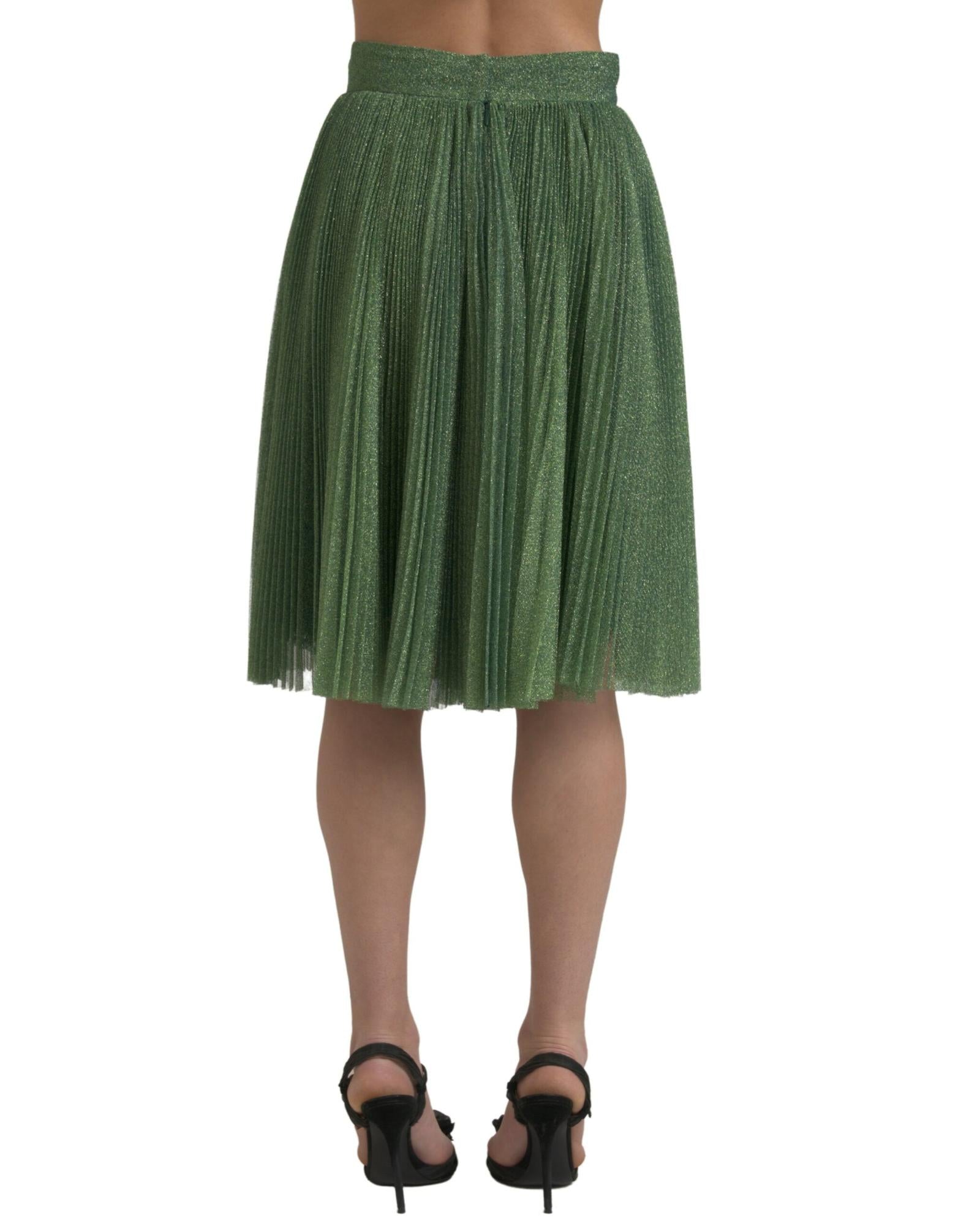 Dolce & Gabbana  Women's Green Pleated Skirt
